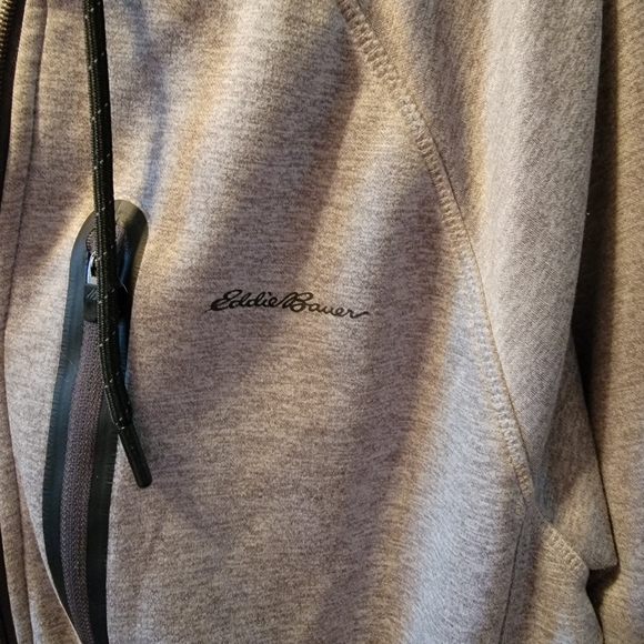Eddie Bauer Heather Gray Fleece-Lined Hoodie - Picture 2 of 4
